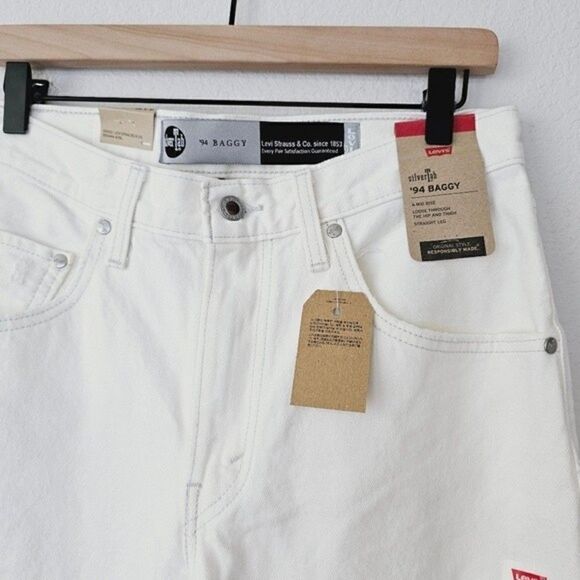 New! Levi's '94 Baggy 90s Straight Leg Distressed Mid High Waist Loose Fit Jeans - Picture 10 of 16